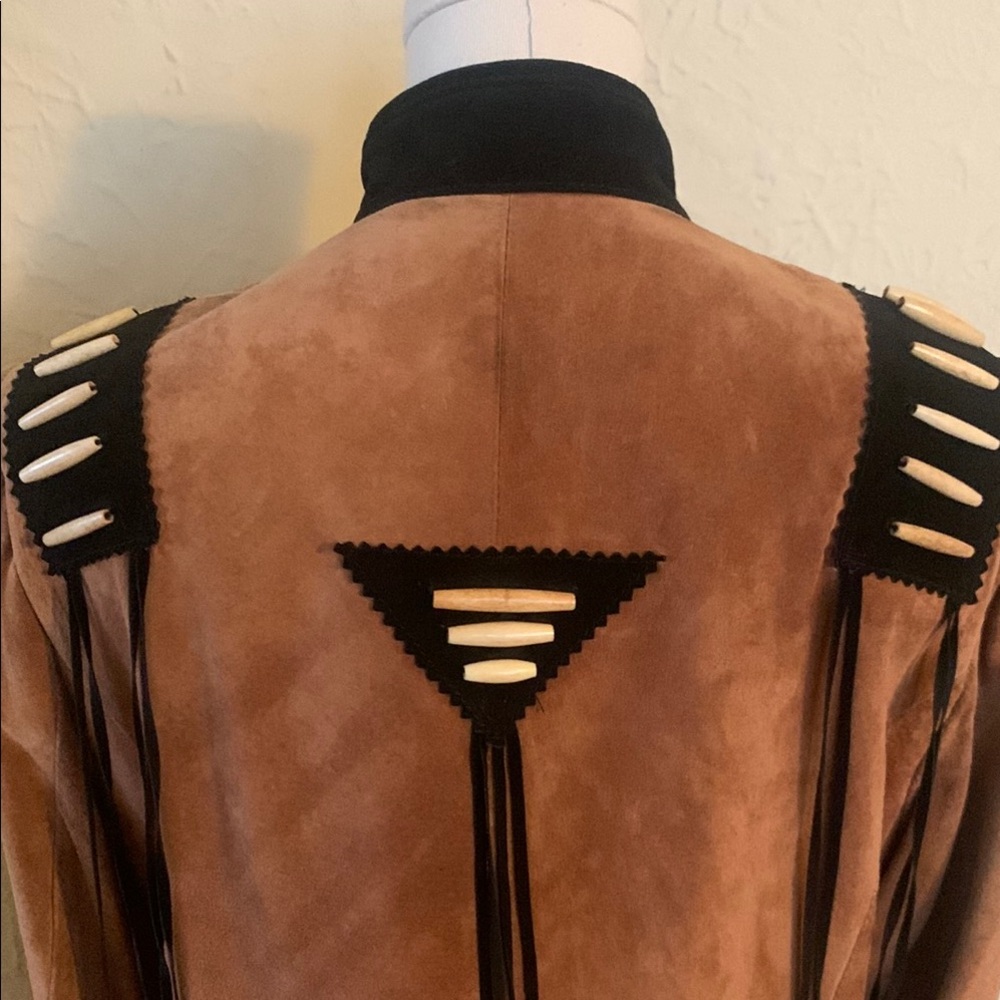 Brown and Black Authentic Suede jacket - Picture 6 of 8